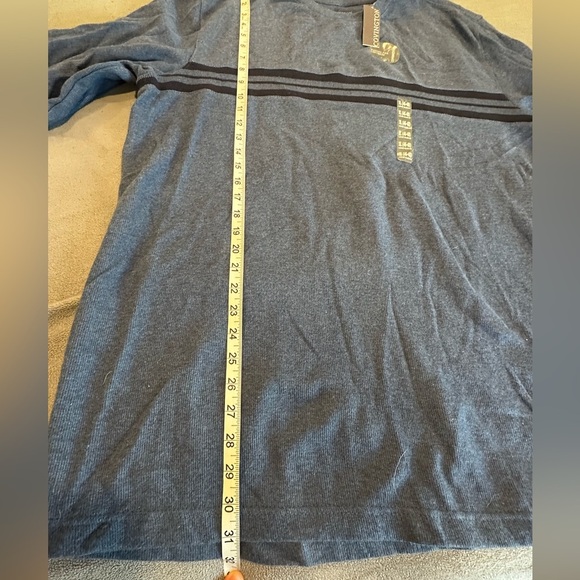 NWT Covington Blue Navy Striped Pullover Crewneck Sweater Shirt Men's XL. - Picture 4 of 9